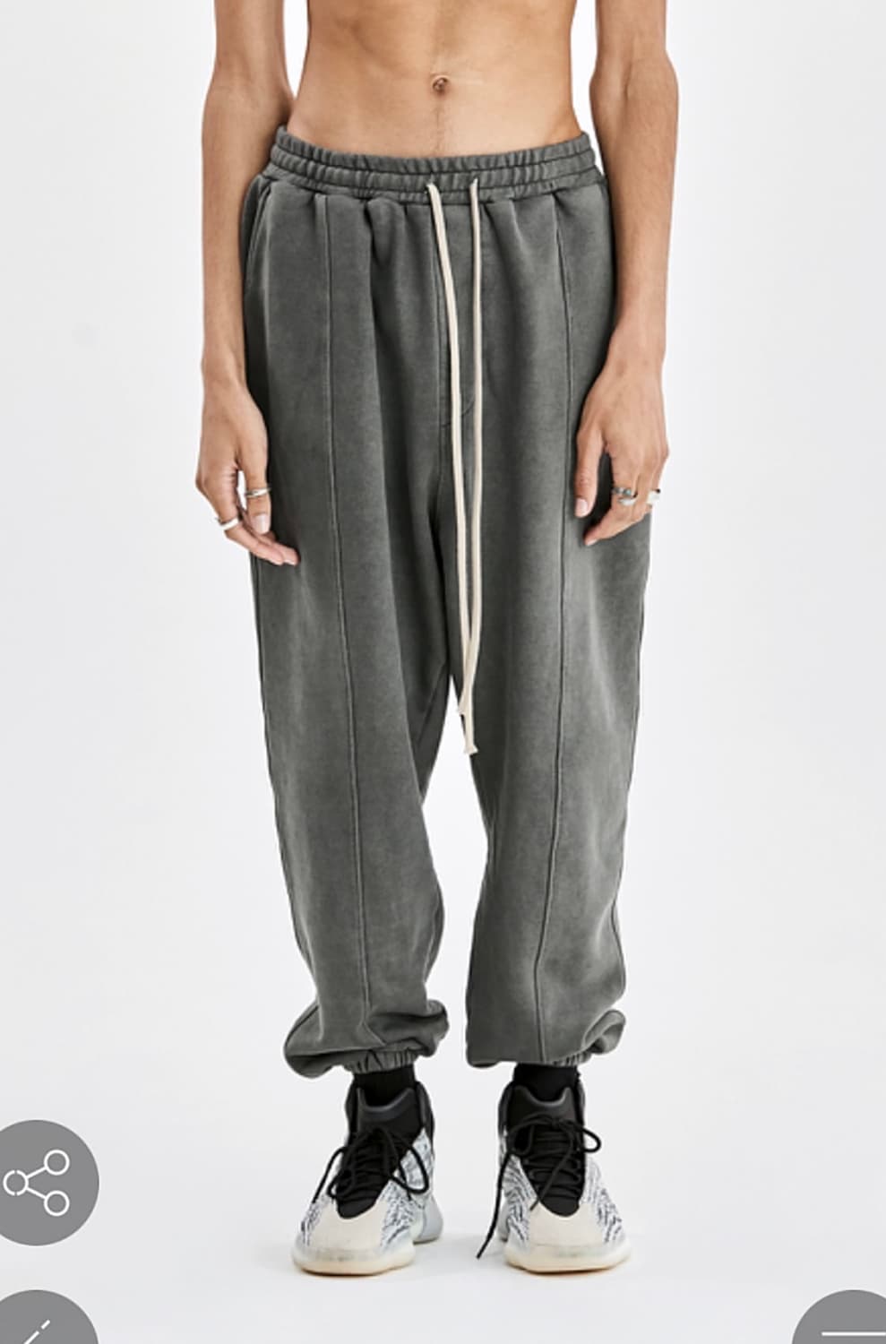 어텐션로우 피그먼트 조거팬츠 상품이미지1