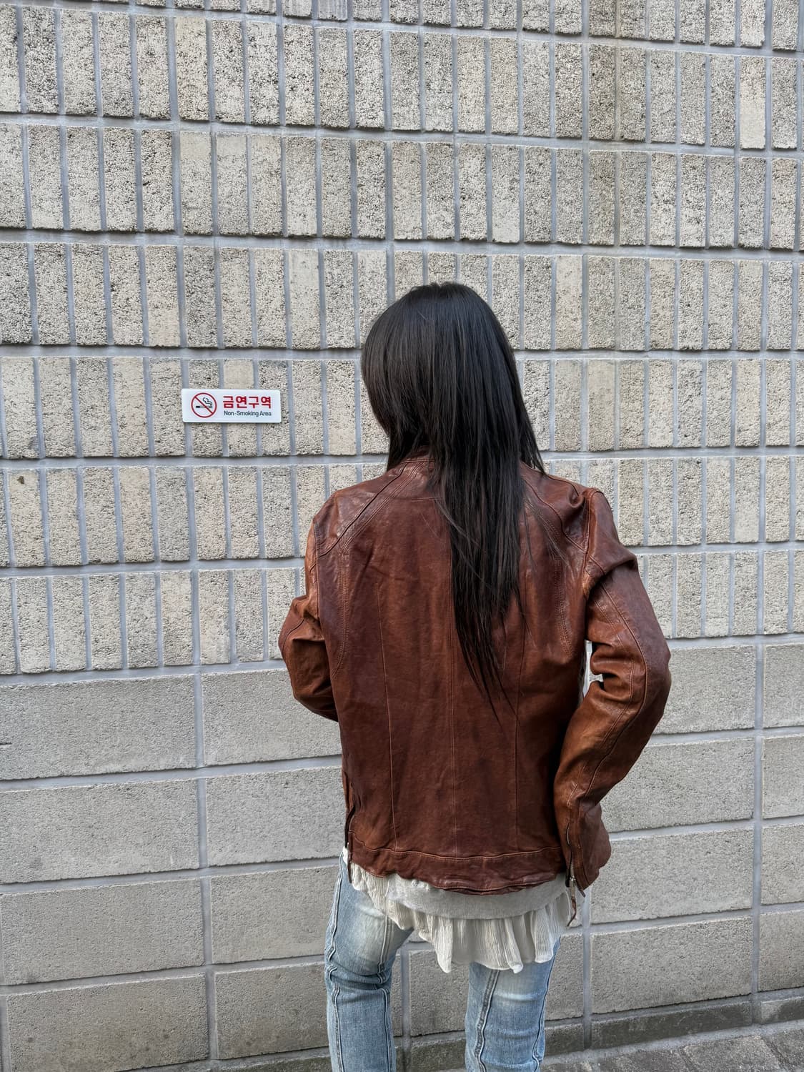 램스킨 브라운 레더 자켓 상품이미지3