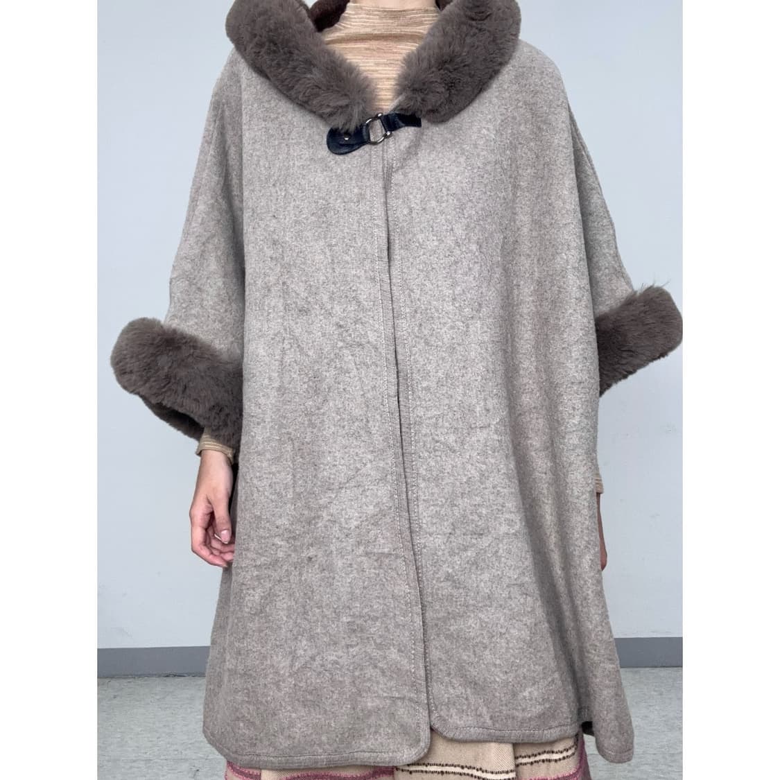 빈티지 브라운 케이프 망토 판쵸 상품이미지2