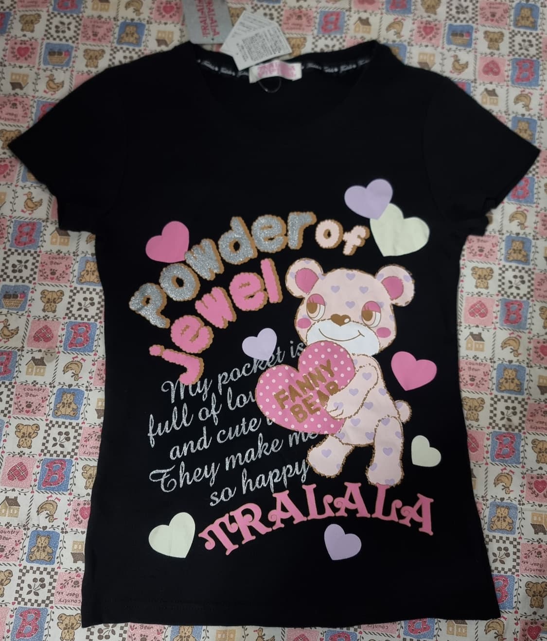 트랄라라(TRALALA) FANNY BEAR 블랙 반팔티 상품이미지4