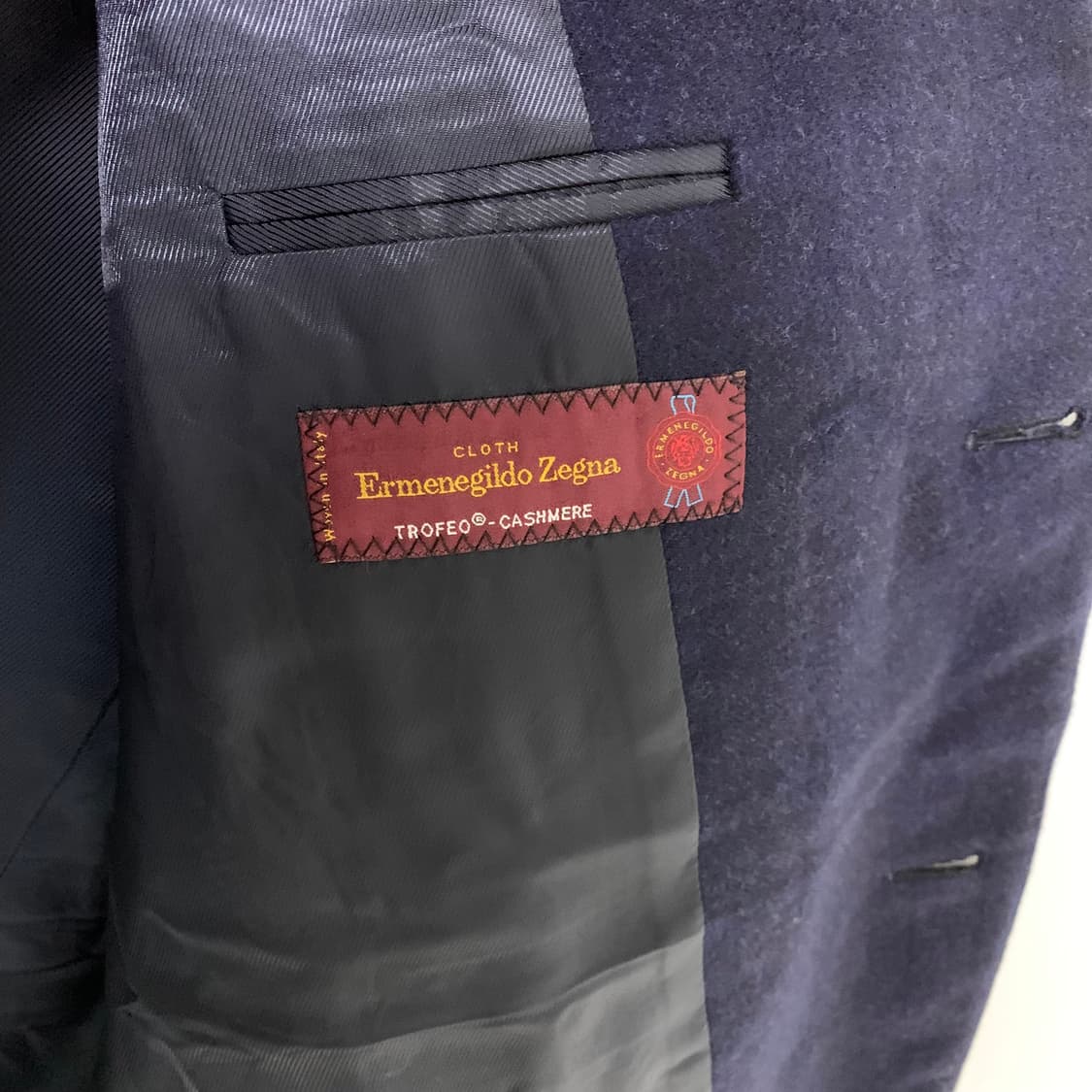 에르메네질도 제냐 캐시미어 100 빈티지 블레이저 자켓 네이비 상품이미지3