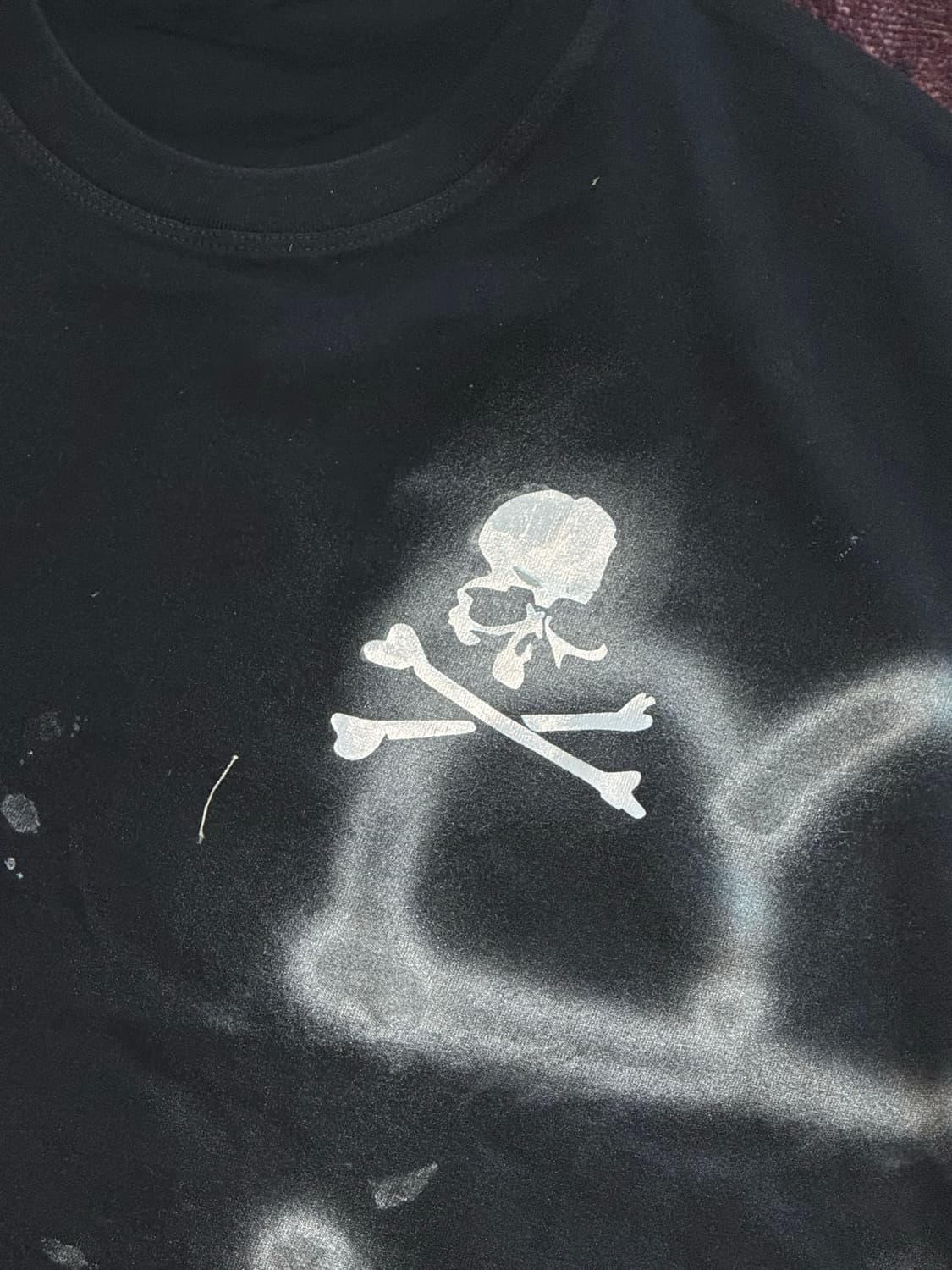 빈티지 무드 스컬 실버 유광 프린팅 SKR 반팔  상품이미지4