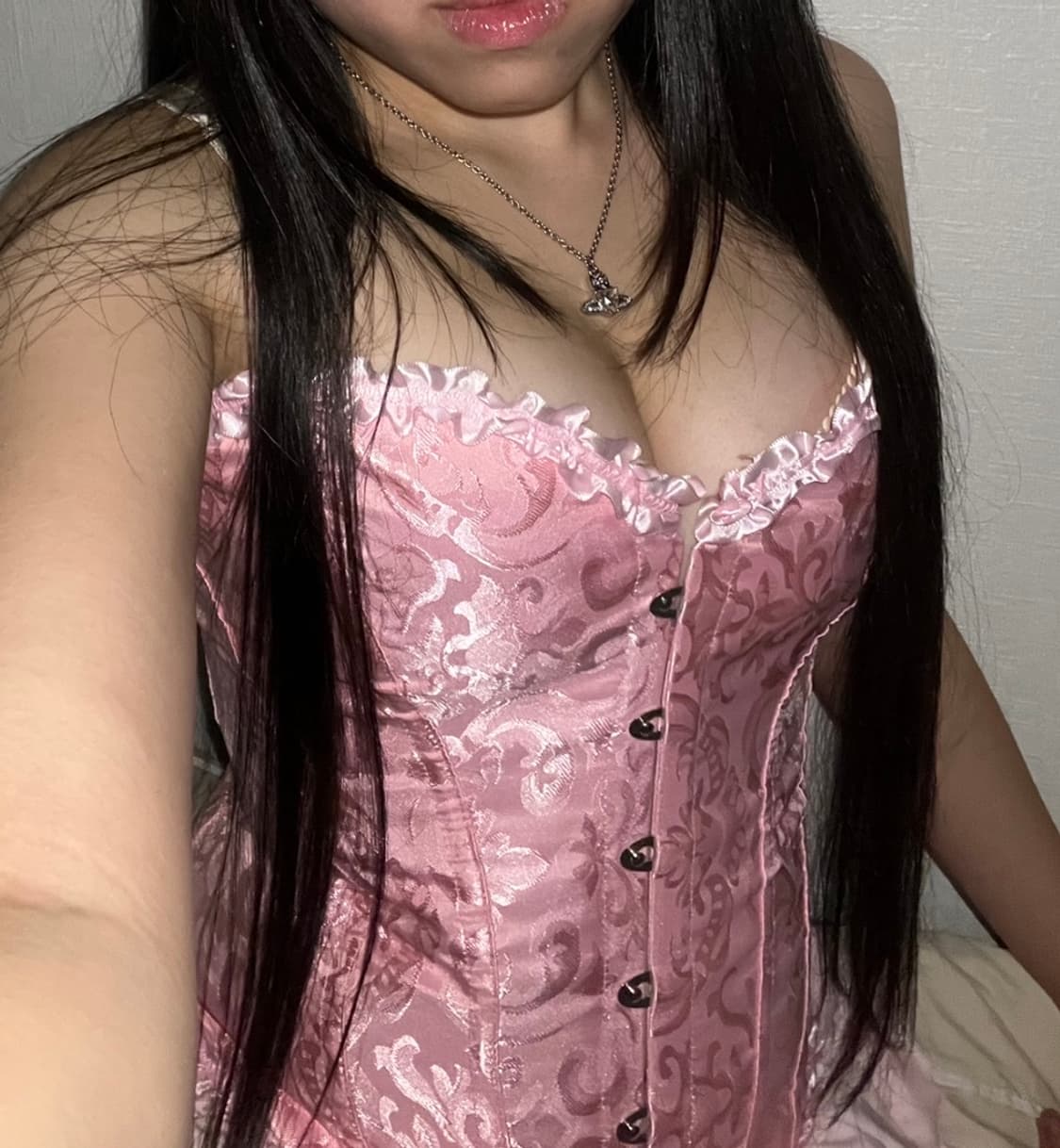 엔틱 페어리 레이스 핑크 코르셋 상품이미지1