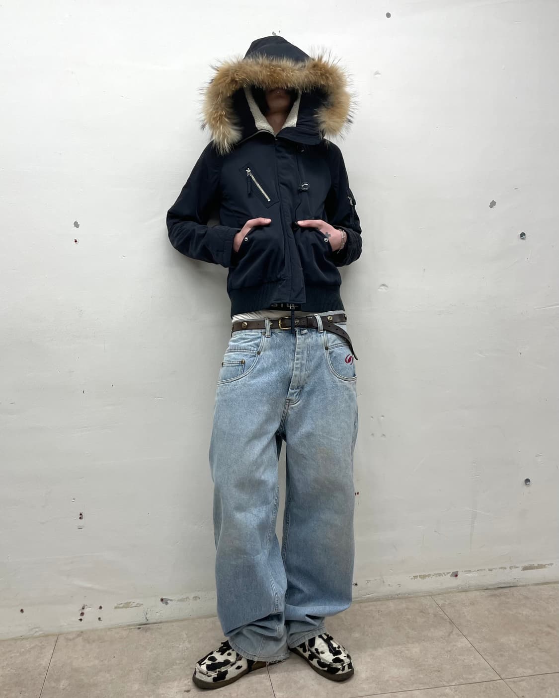 Big Hoodie Black Cropped Padded Jacket  상품이미지7