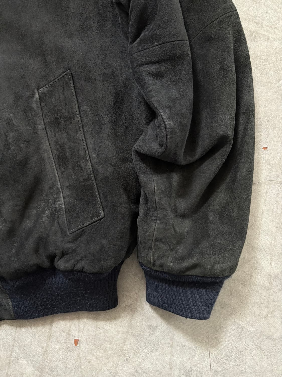 Burberry 버버리 딥네이비 스웨이드 봄버 자켓 상품이미지4