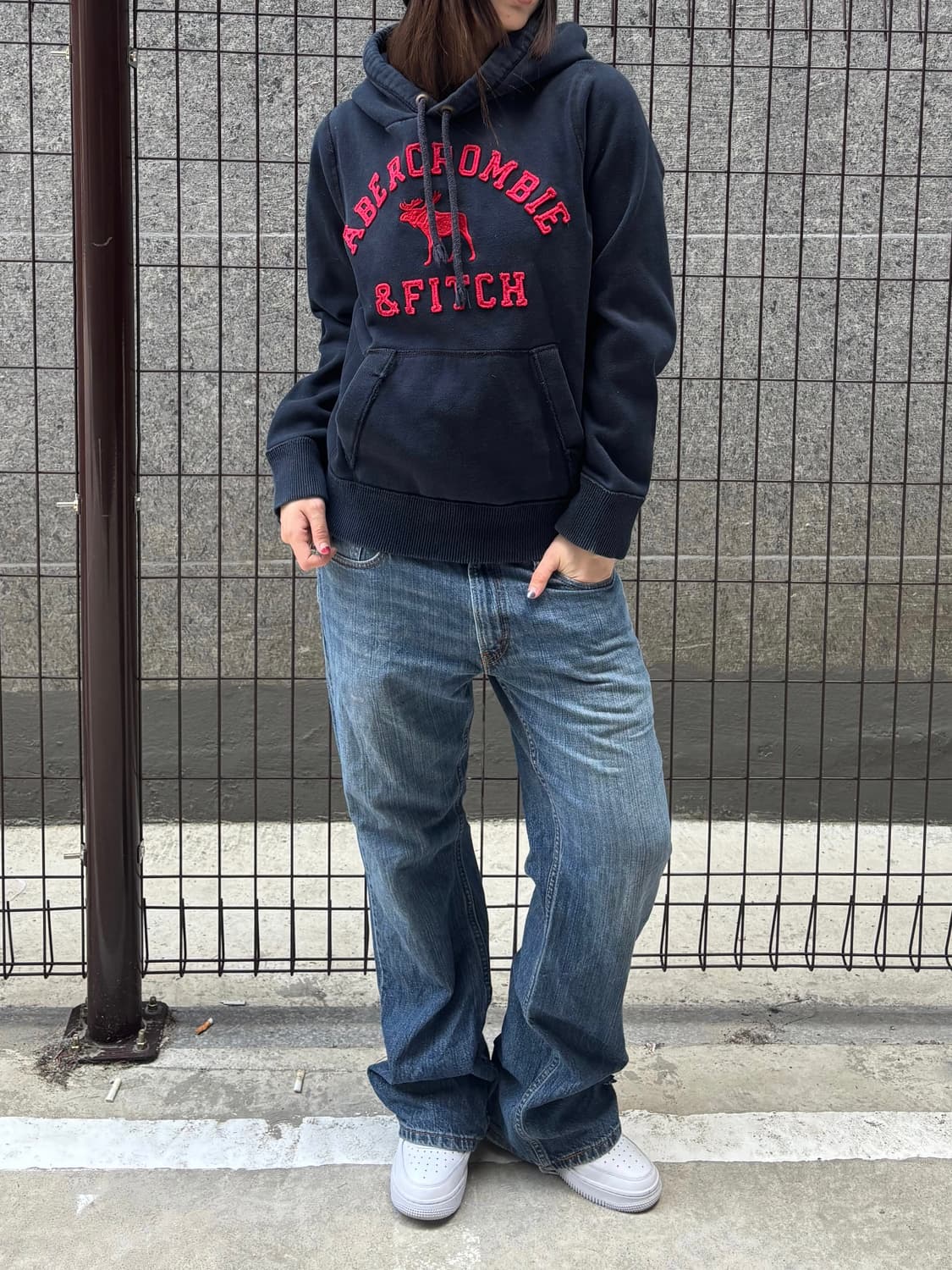 아베크롬비 네이비 후드티 상품이미지5