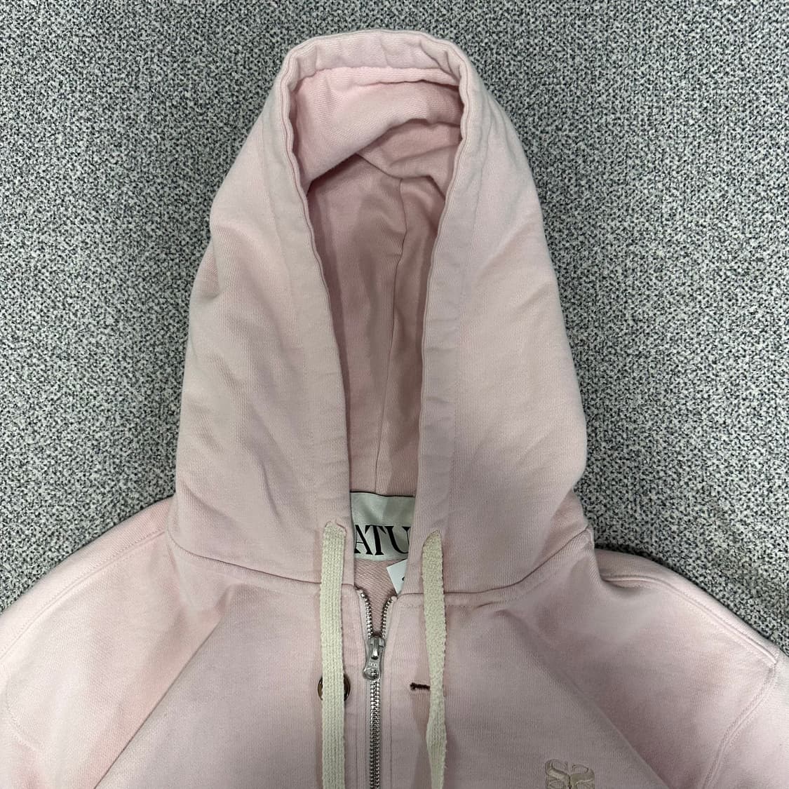 Satur 핑크 크롭 후드집업 상품이미지2