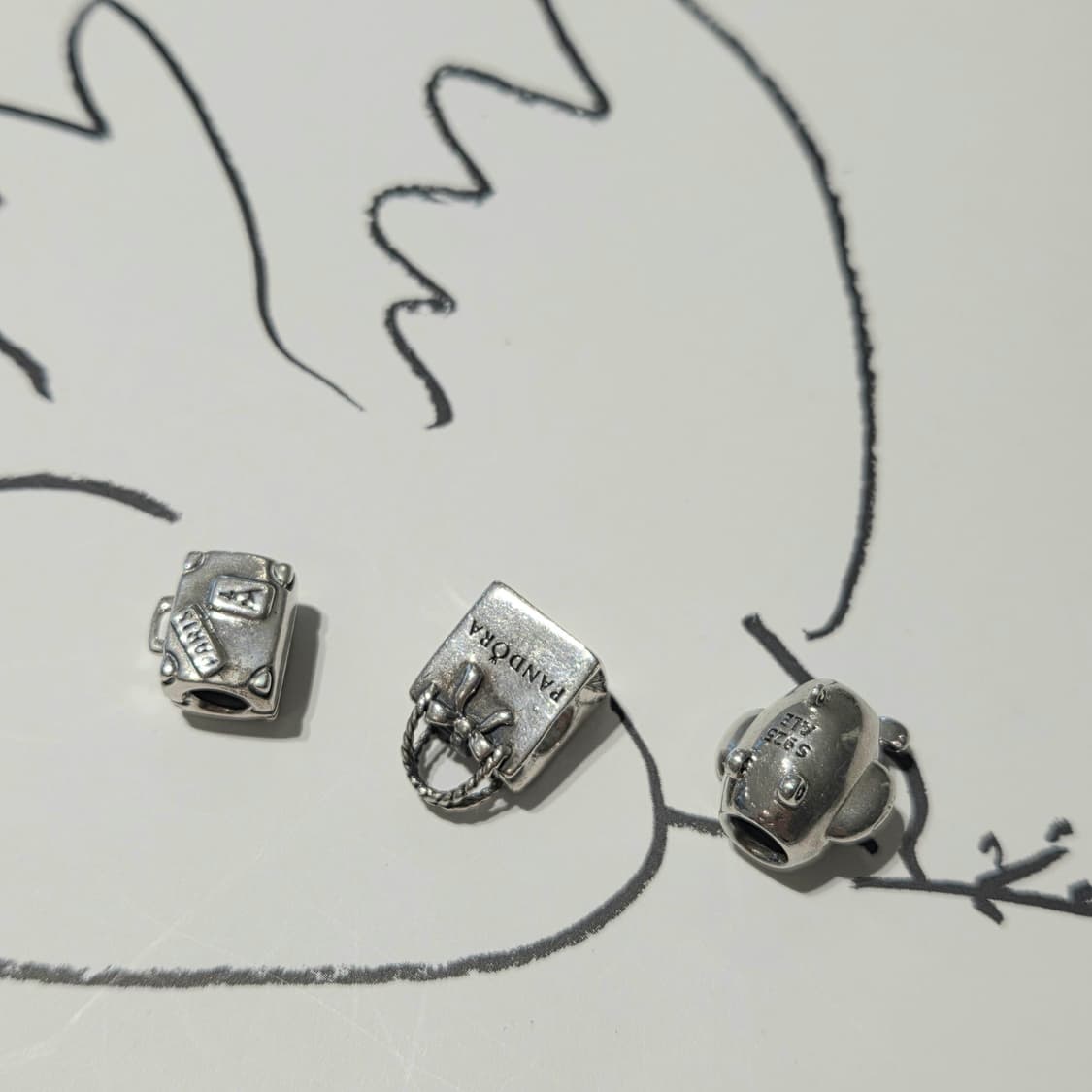 PANDORA 판도라 정품 팔찌 참 무라노 트래블 한정판 실버참 상품이미지3