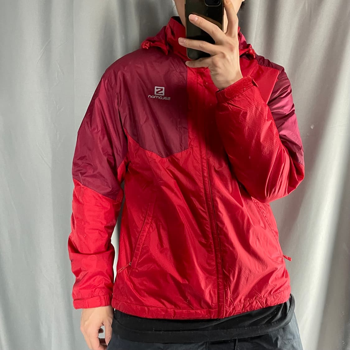 살로몬 투톤 레드 바람막이 상품이미지8