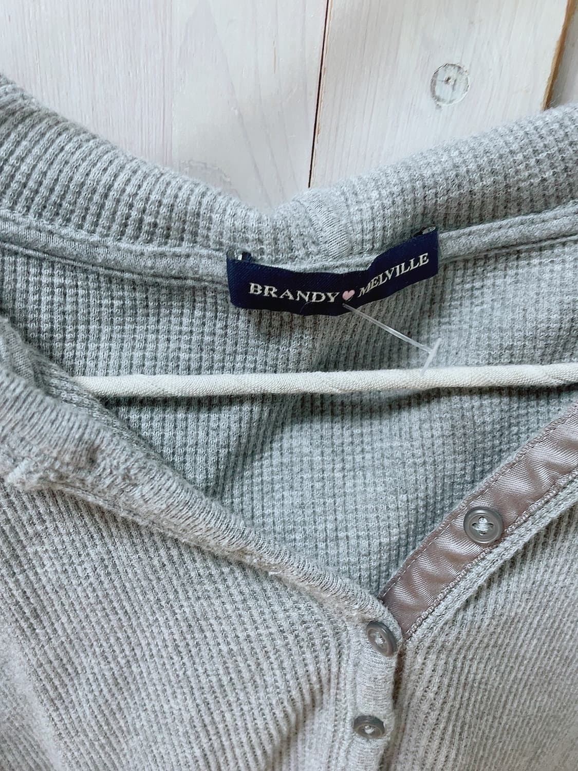 브랜디멜빌 후드 와플 롱슬리브 티셔츠 상품이미지3