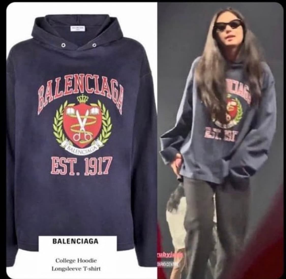 Balenciaga college hoodie overfit 상품이미지4