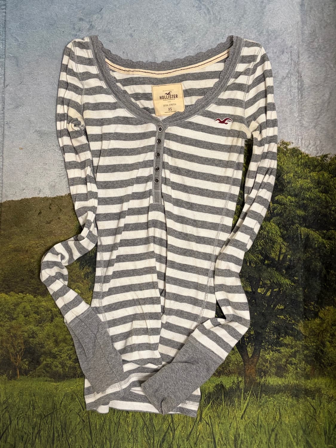 홀리스터 레이스 딱붙티 긴팔티셔츠 상품이미지1