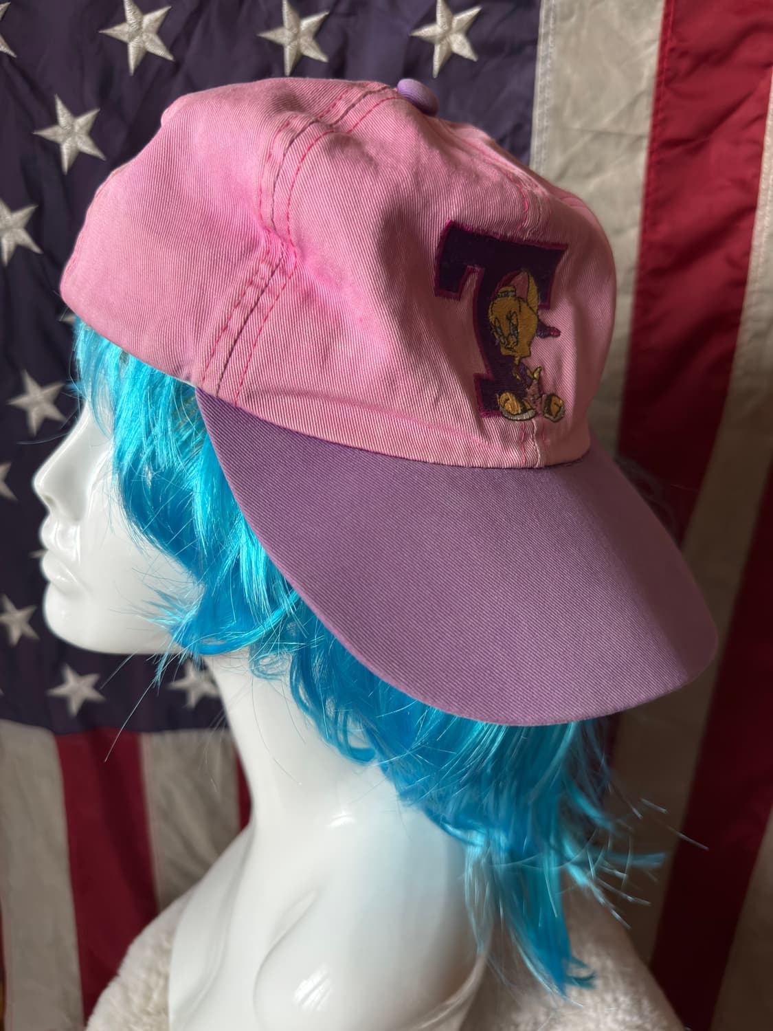 90s Looney Tunes Tweety Bird 투톤 볼캡 상품이미지3