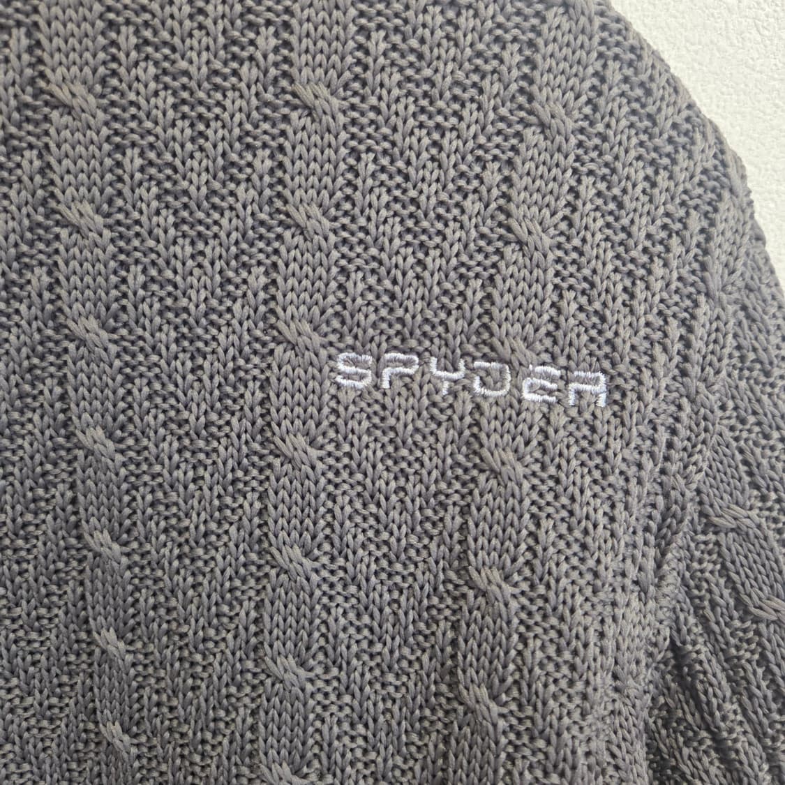 [정품]스파이더 케이블 니트 풀집업 자켓 S 상품이미지4