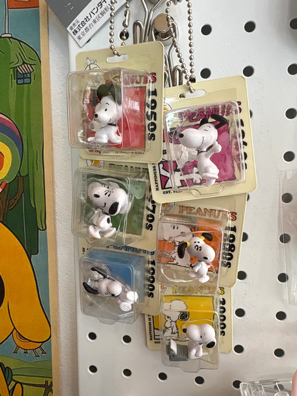 반다이 스누피 캡슐제거 키링 6개세트 상품이미지1