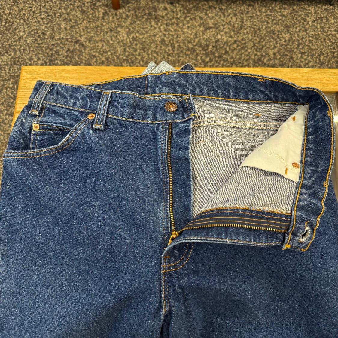 90s 리바이스 550 오렌지탭 테이퍼드 데님 made in USA 상품이미지5