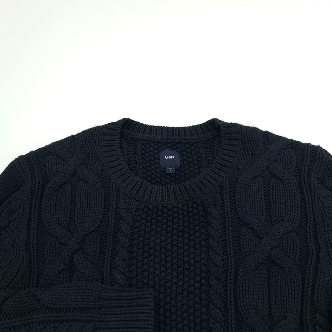 CN957 M Gap 갭 다크네이비 케이블 긴팔 니트 스웨터 상품이미지3