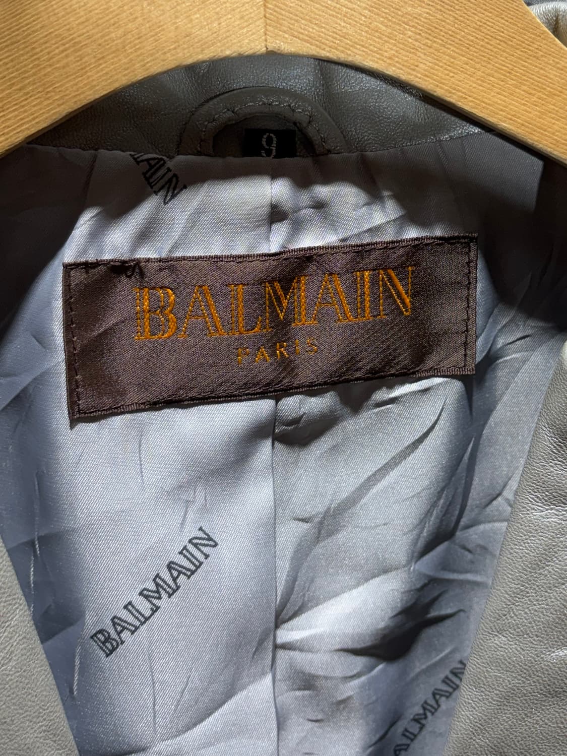 S BALMAIN 발망 글로시 레더 블레이저 상품이미지5