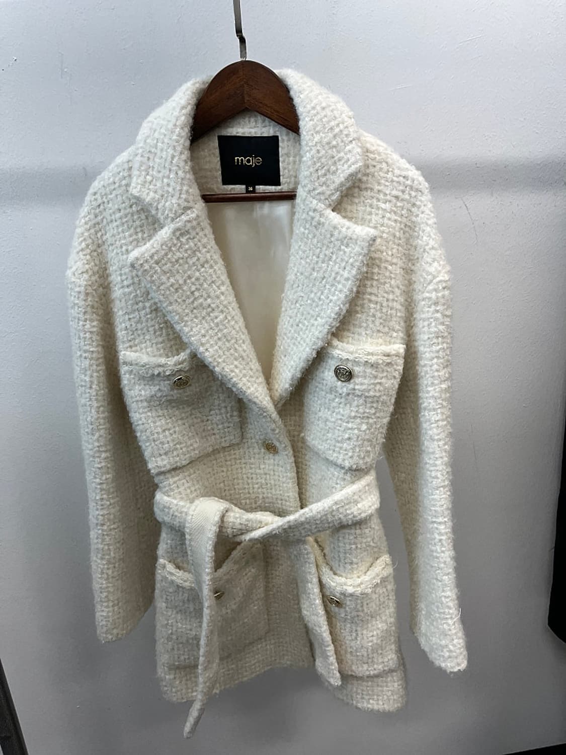 여)  마쥬 벨티드 트위드코트 
 상품이미지2