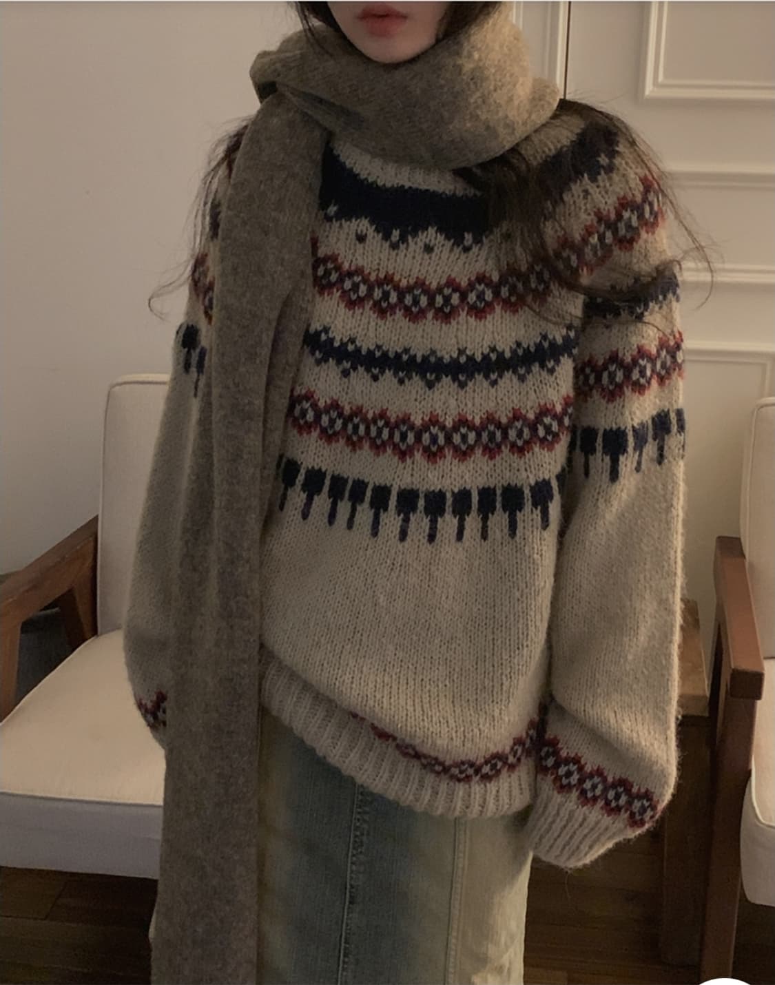 메이비베이비 빈티지 노르딕 크리스마스 니트 상품이미지3