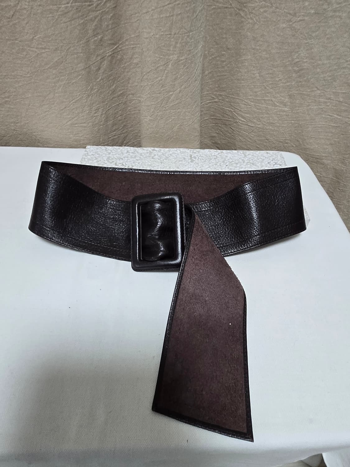 브라운 와이드 가죽벨트 상품이미지10