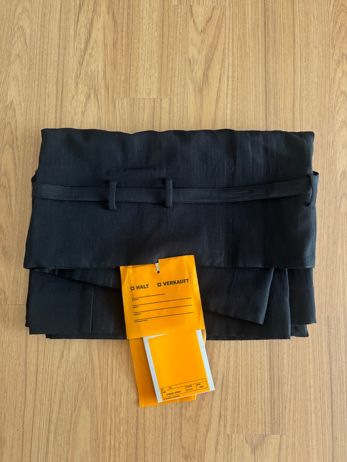 MAISON EUREKA #303 Sarong Apron(black) 상품이미지8