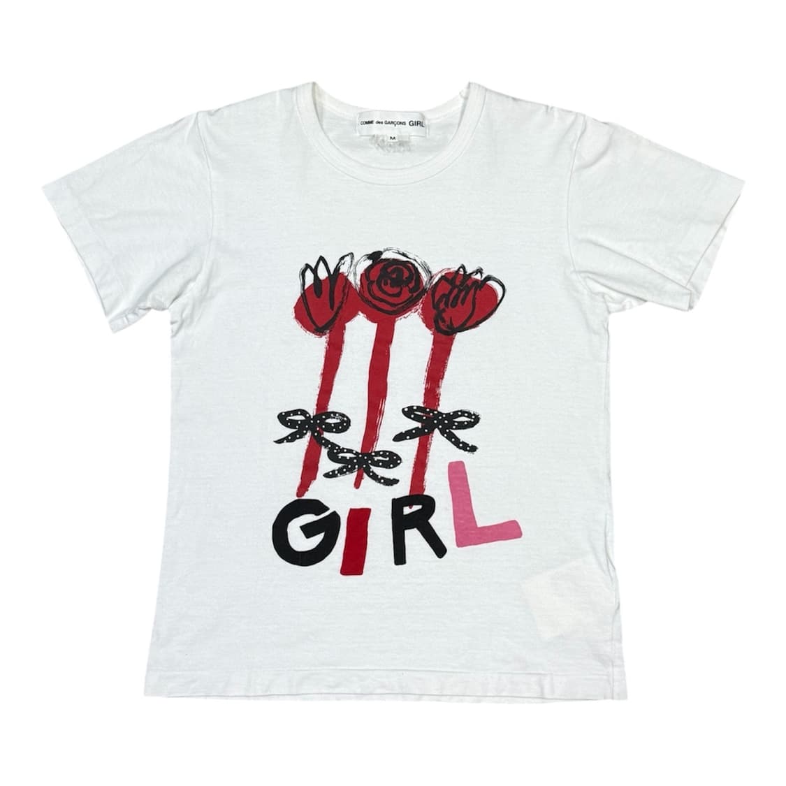 2022 꼼데가르송 걸 리본 꽃다발 반팔 티셔츠 상품이미지1