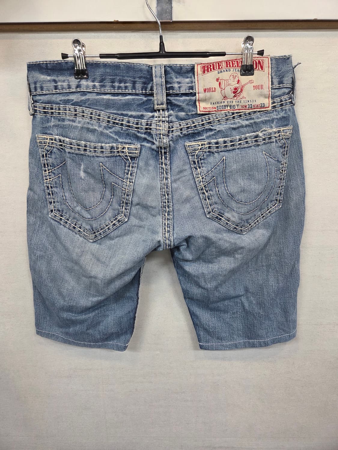 트루릴리전 스티치 커스텀 데님반바지 30 상품이미지2