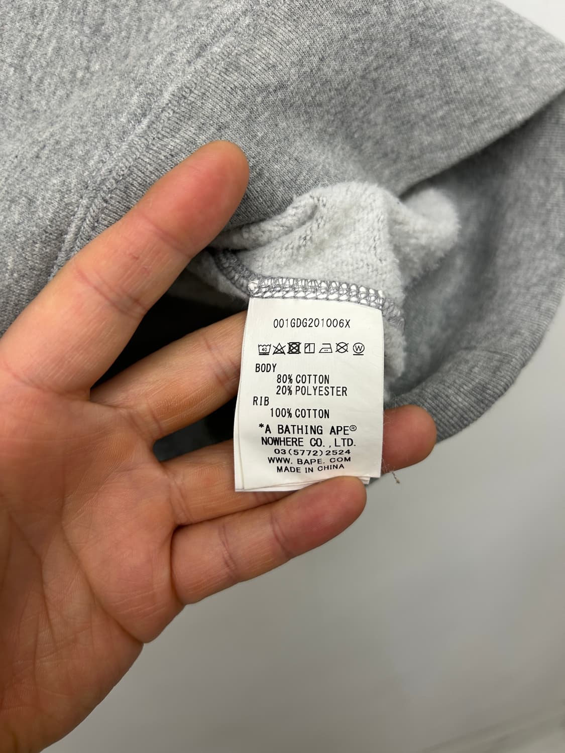 베이프 A Bathing Ape 그레이 후드티 상품이미지5