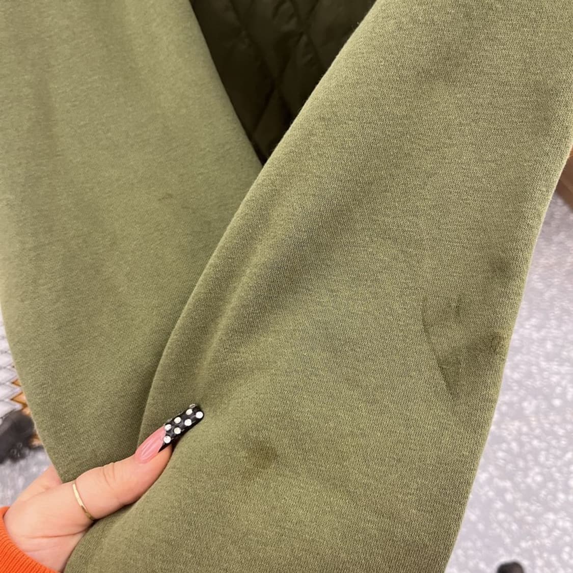 아디다스 유로파 말차카키 반집업 누빔 바람막이 아노락 4XL C10505 상품이미지9