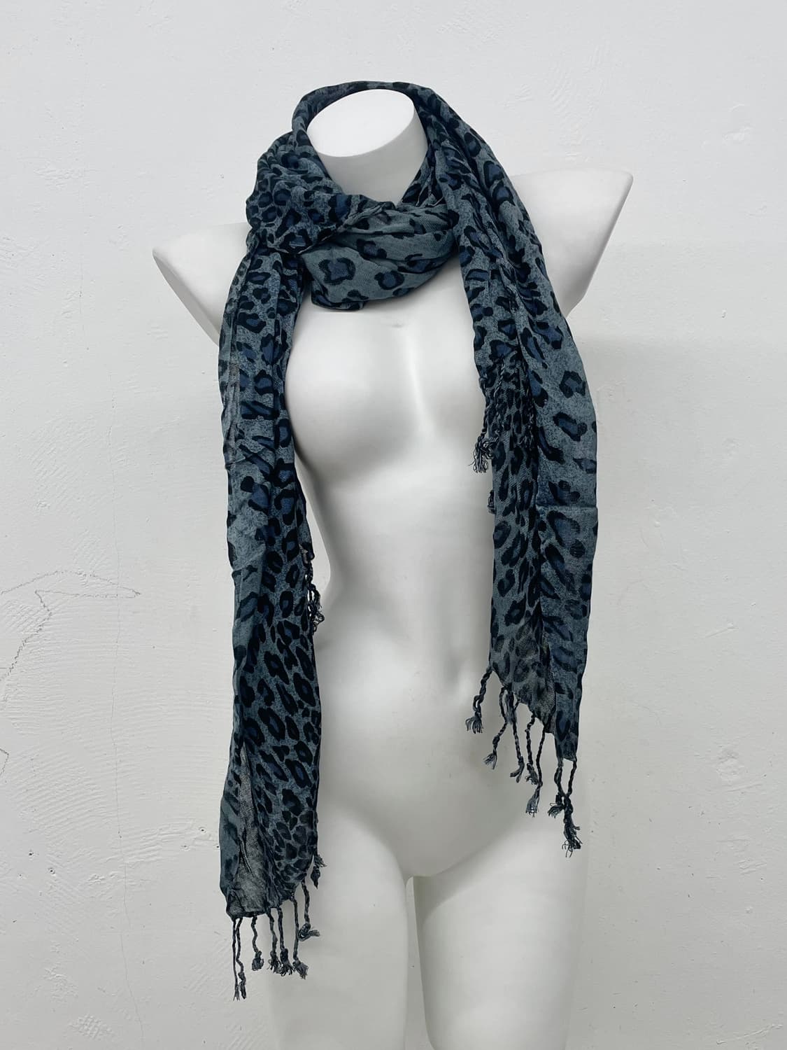 펑크 블루 레오파드 머플러  상품이미지3