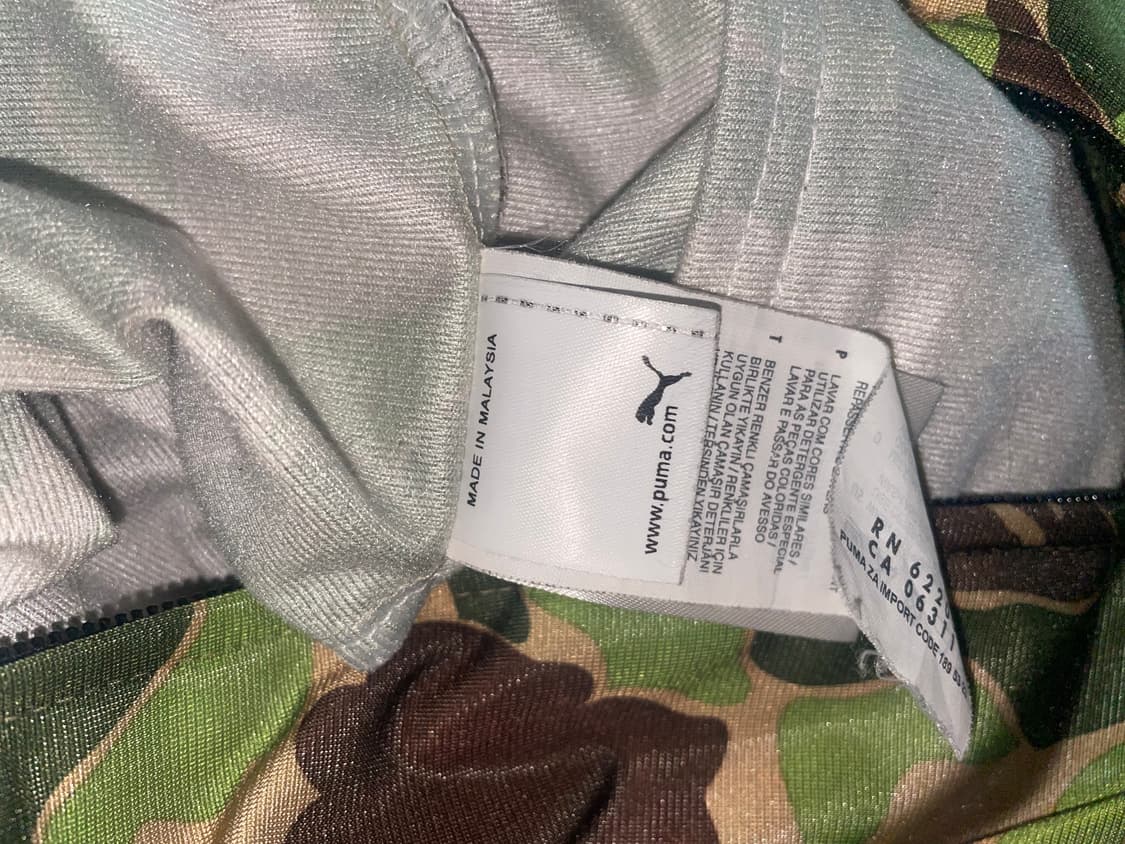 BAPE x PUMA 카모 트랙자켓 XS / 정가 27만 / 거의 새상품 상품이미지6