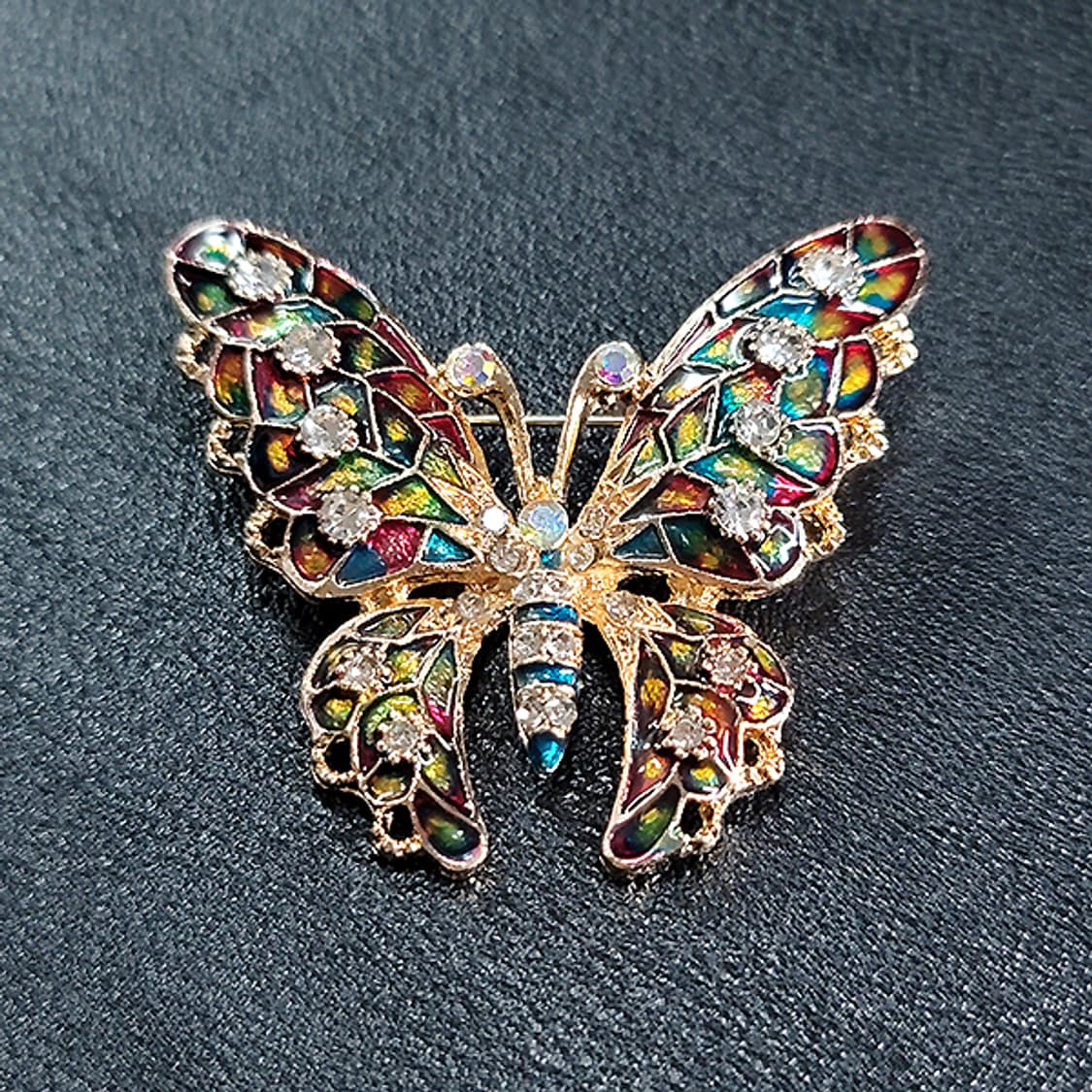 Fiorent 브로치 남자 여자 엔틱 빈티지 명품 에나멜 보석 나비 상품이미지1
