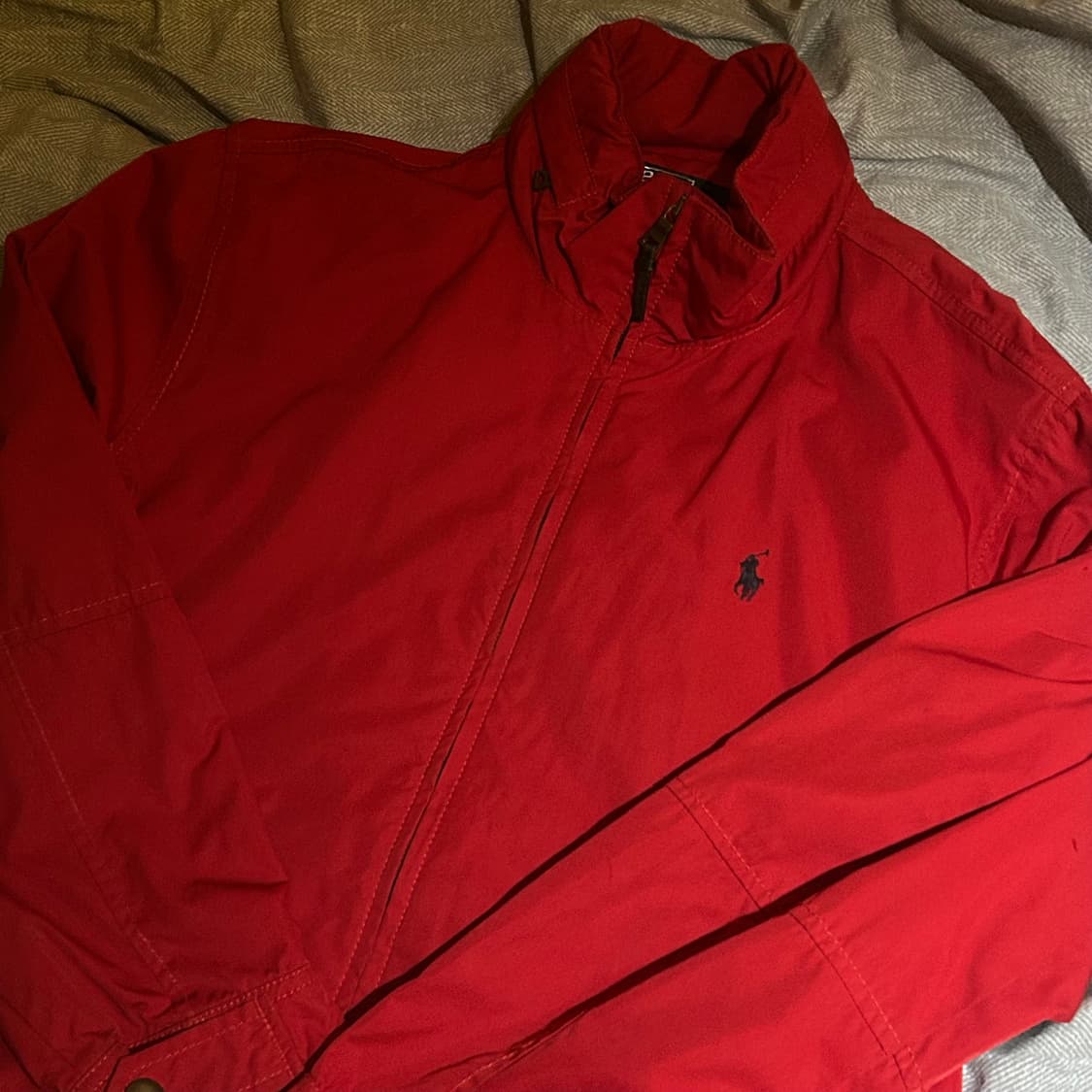 폴로 자수 포니 빈티지 레드 점퍼  상품이미지1