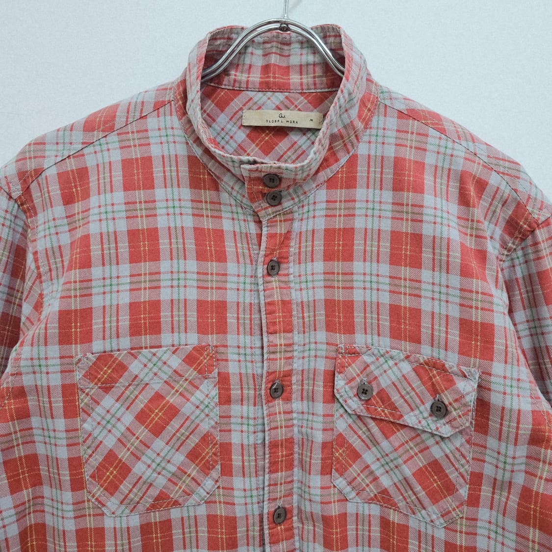 GLOBAL WORK 빈티지 레드 이중면 체크셔츠  상품이미지2