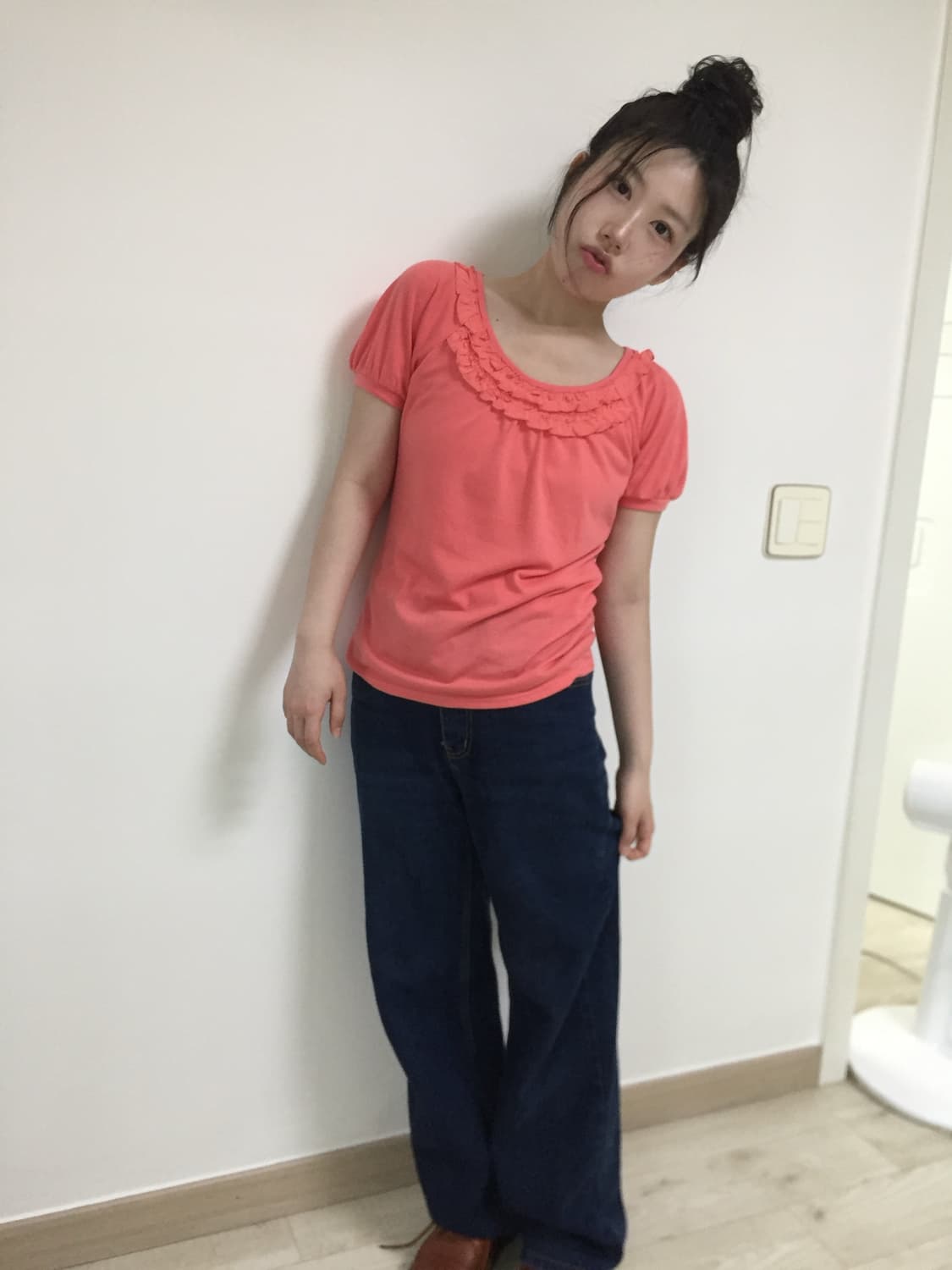 vintage frill coral balloon top T 상품이미지8