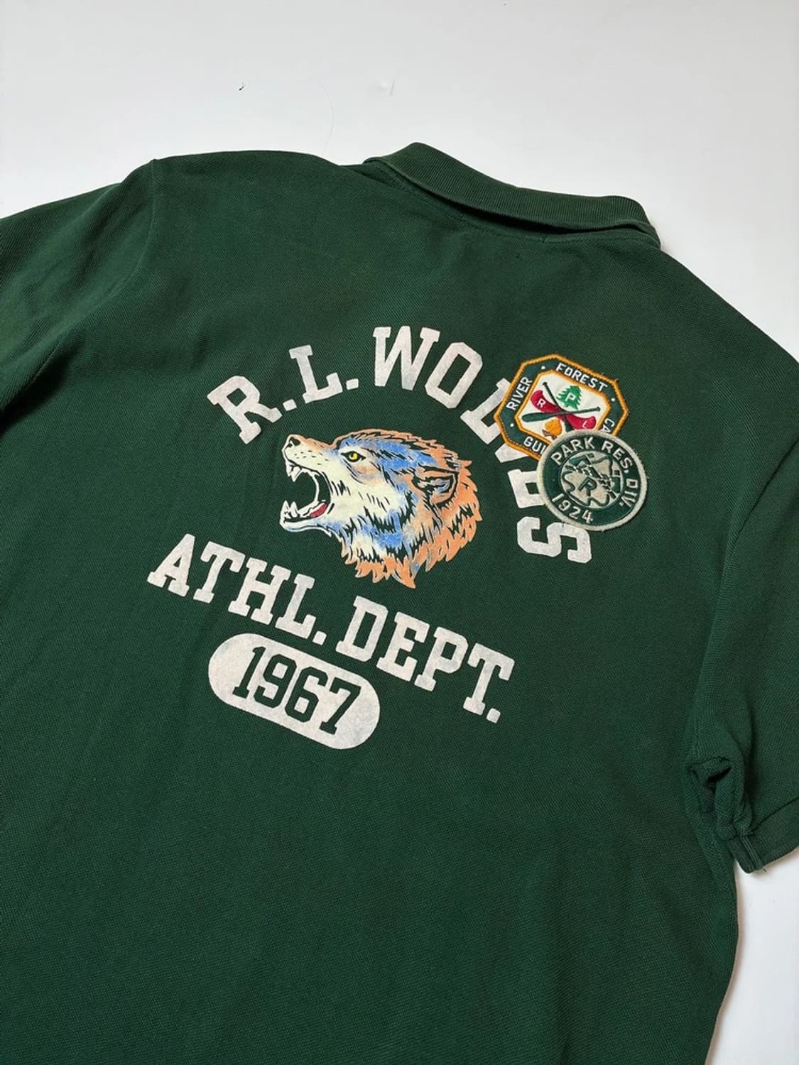 폴로 랄프로렌 슬림핏 늑대 캠프 그래픽 카라 반팔 티셔츠 PN9663 상품이미지2