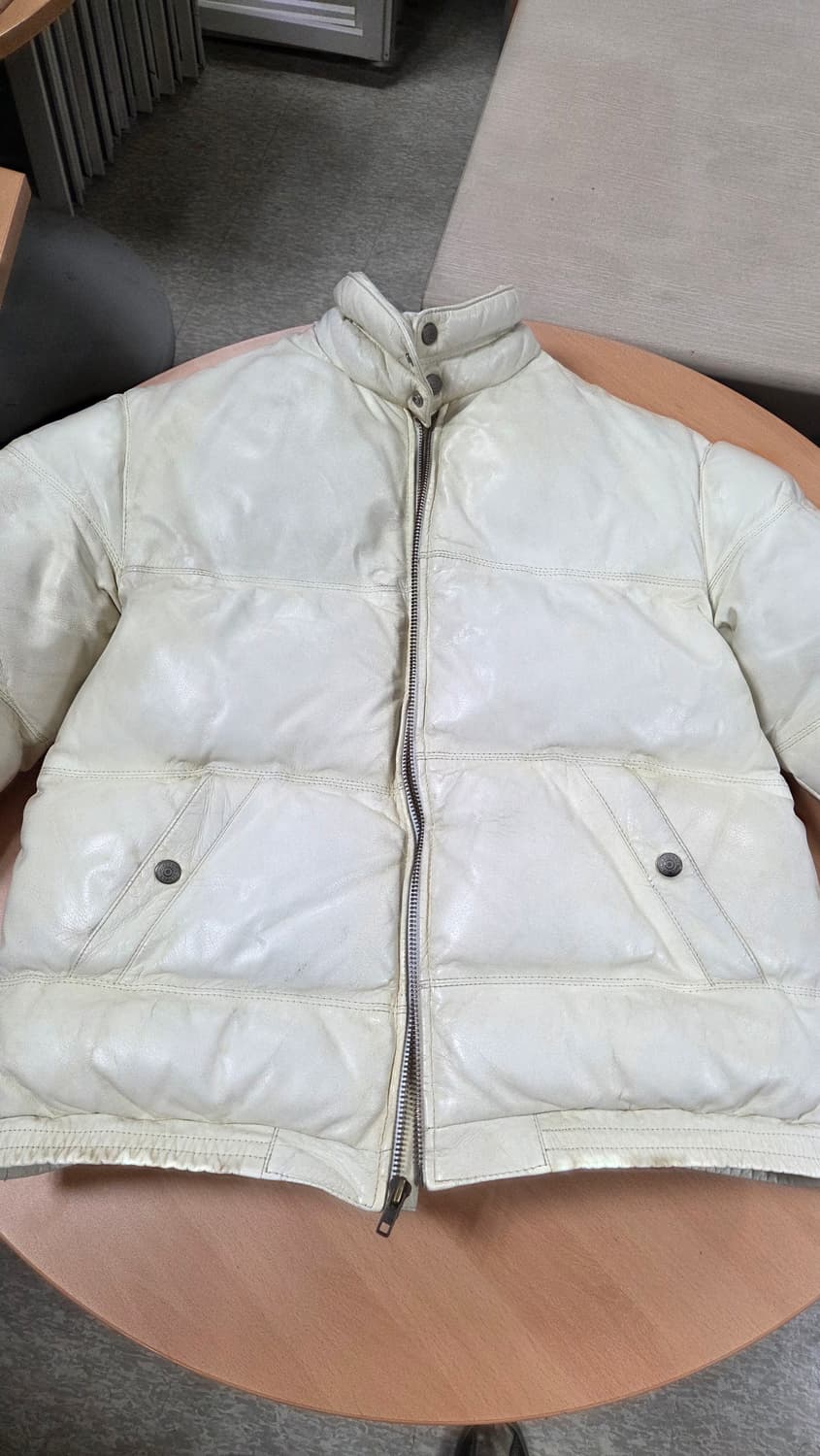 더블알엘 RRL 아이보리 레더 자켓 다운 M 판매 상품이미지2