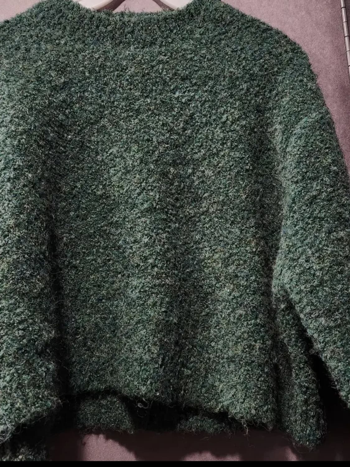 그린 크롭 니트 스웨터 Free 상품이미지3
