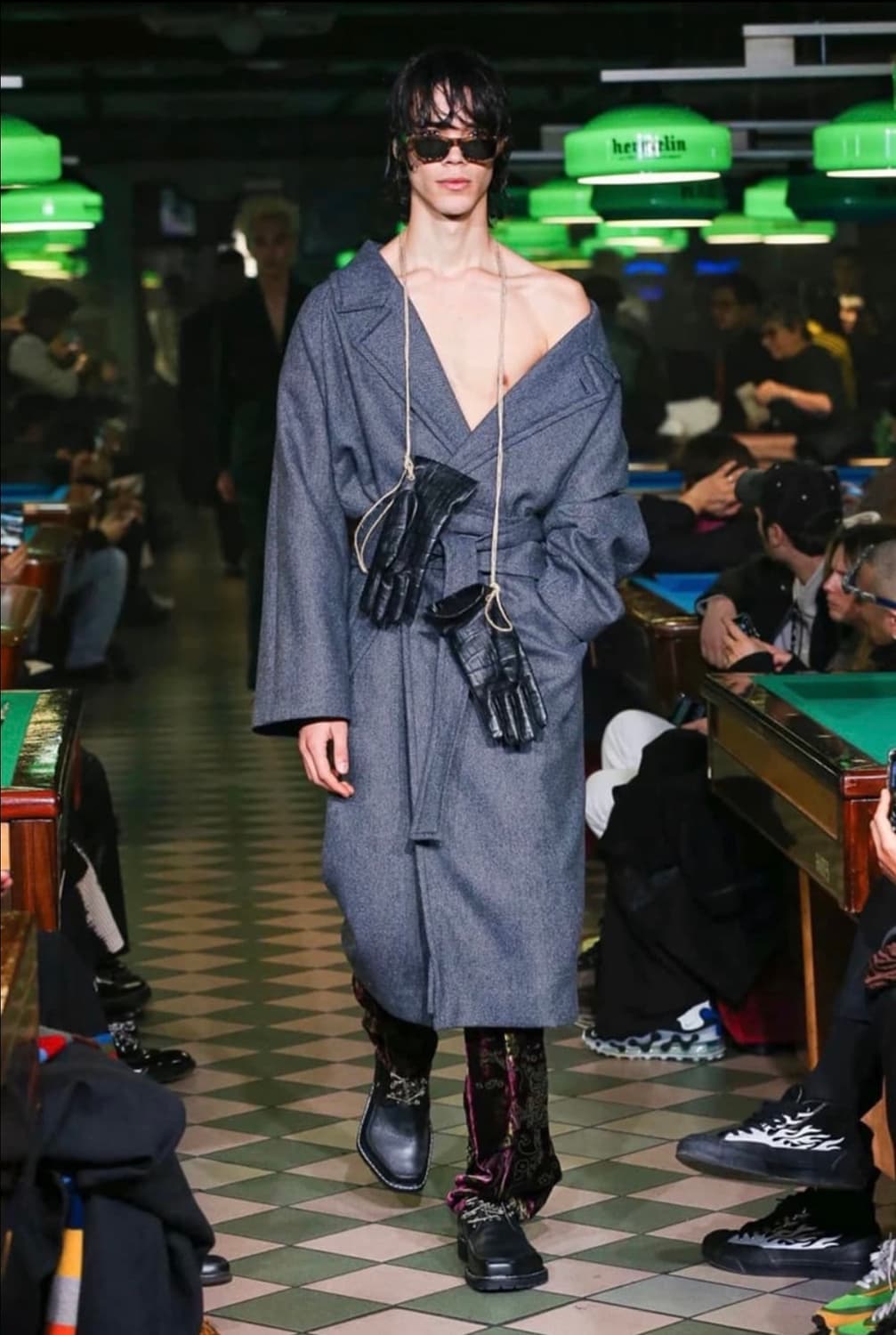 마리아노 헤링본 코트 m 상품이미지4