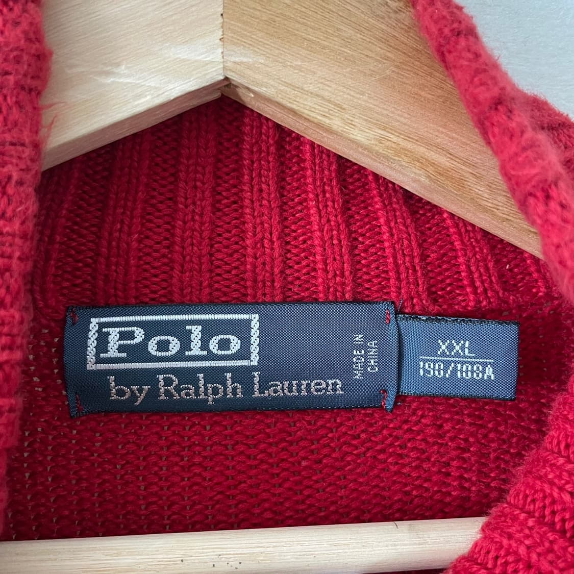폴로 레드 니트 집업 상품이미지6