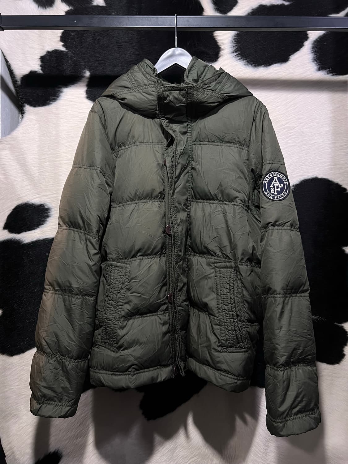 아베크롬비 패딩 카키 L 상품이미지3