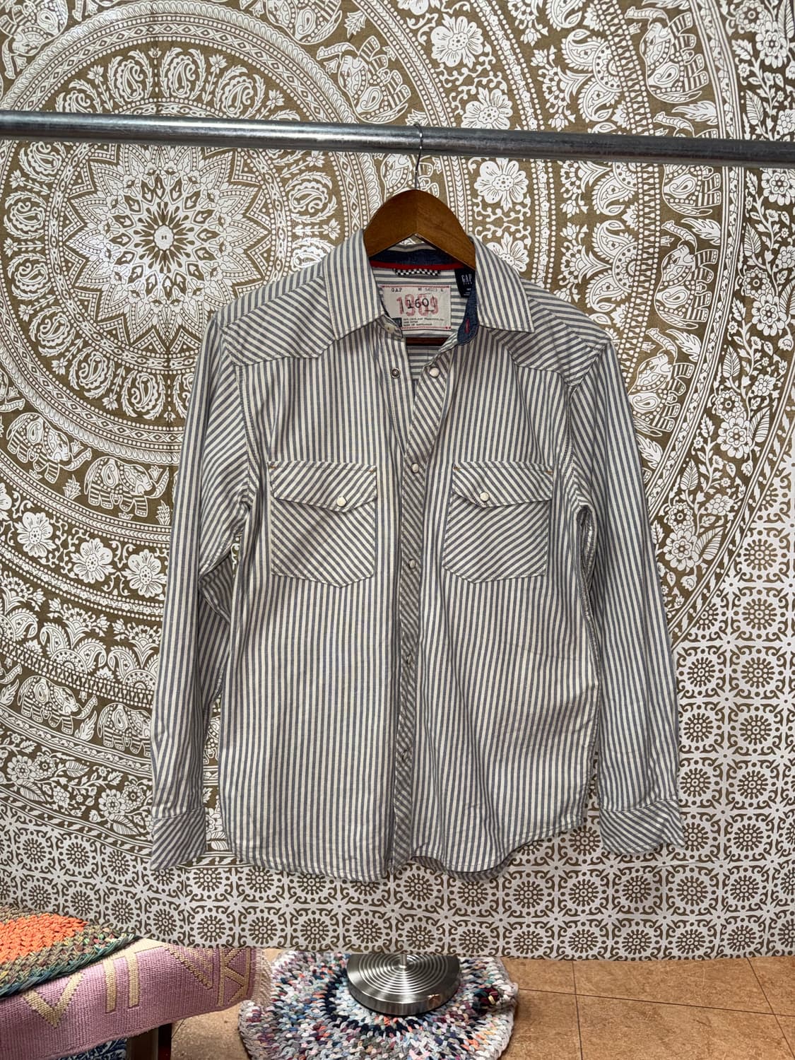 Gap 갭 빈티지 여성 스트라이프 투포켓 셔츠  상품이미지3