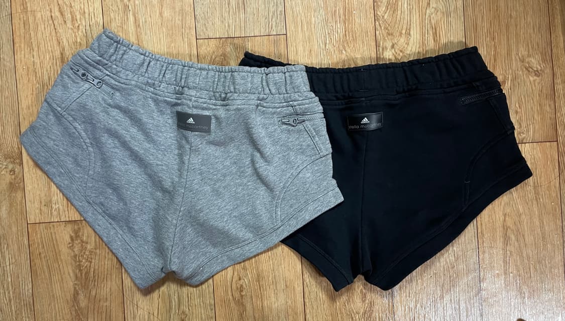 아디다스 스텔라맥카트니 숏팬츠 바지 그레이 블랙 팬츠 상품이미지1