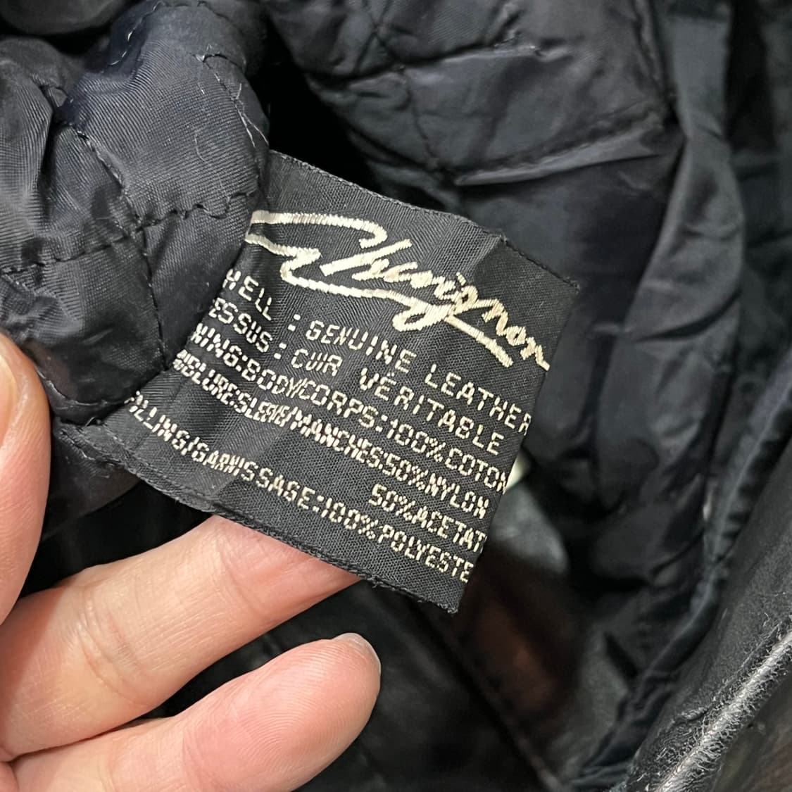  쉐비뇽 레더 봄버 자켓 y15096 상품이미지9