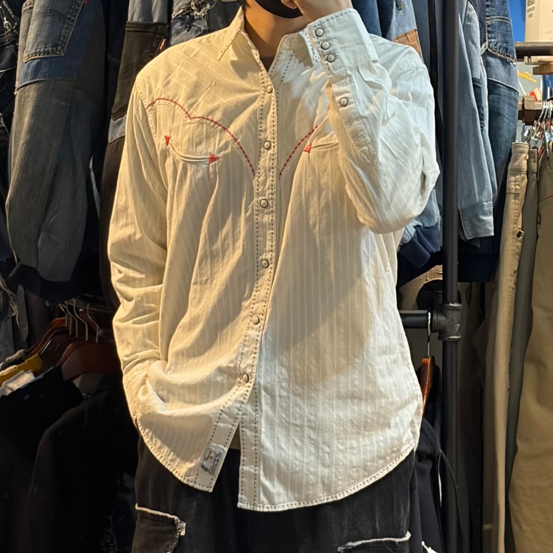 [NO.9] VTG 화이트 자수 셔츠 상품이미지4