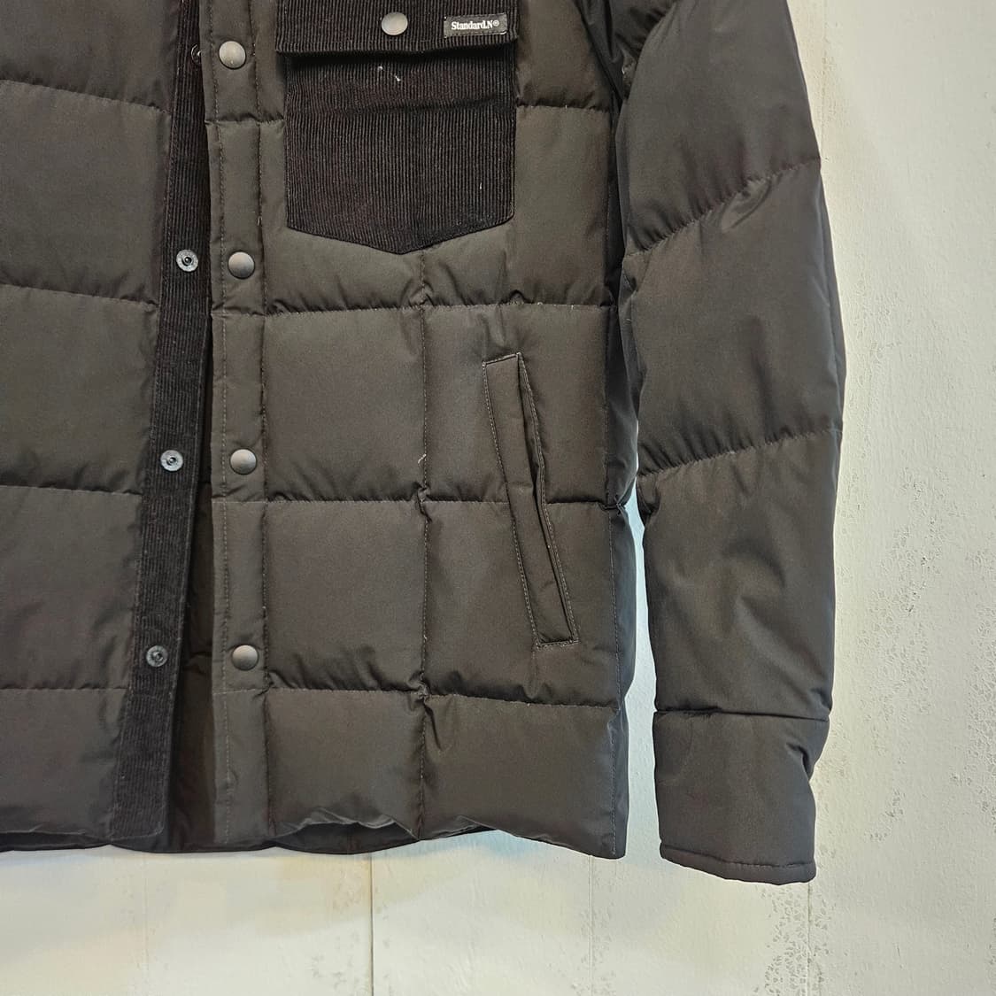 100(L) NII 검정 퀼팅 셔츠 자켓 상품이미지7