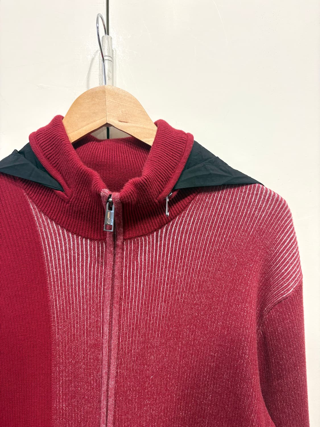 아르마니 익스체인지 니트 후드 집업 상품이미지3