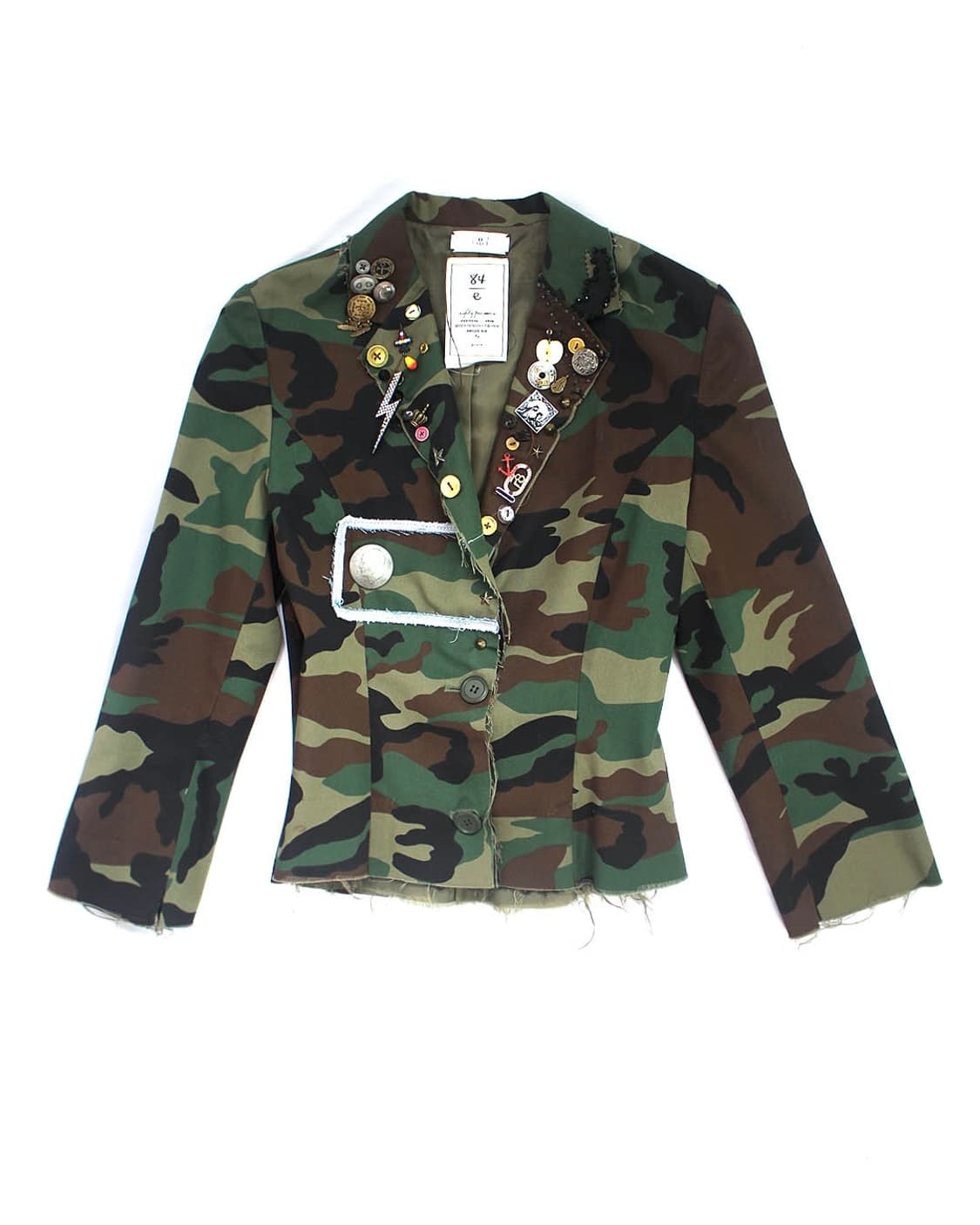 Distressed camo antique charm mix jacket 상품이미지1