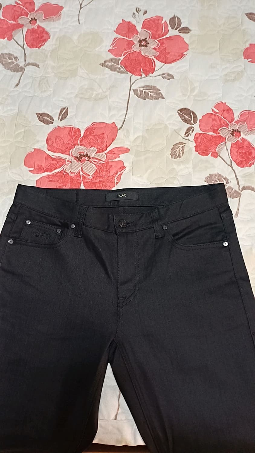 플랙 슬림스판블랙진 실측32인치 기장98 상품이미지2